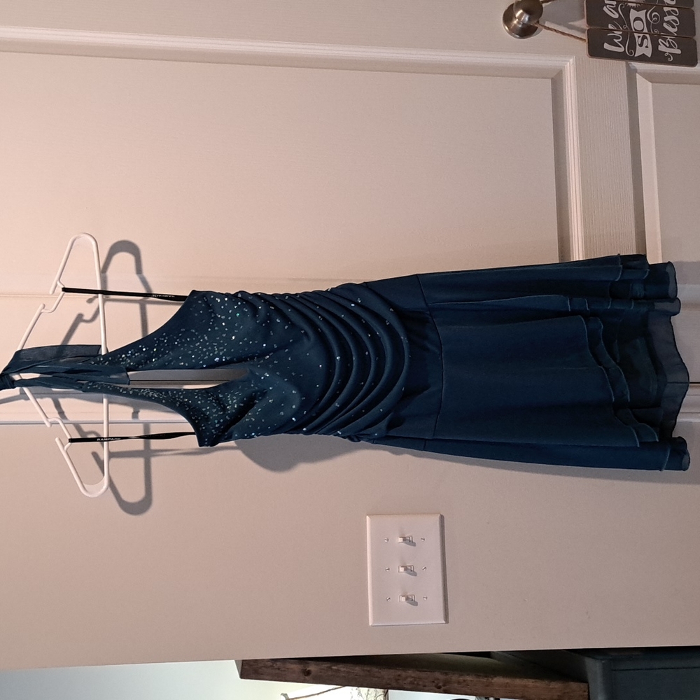 Rampage Halter Teal Dress